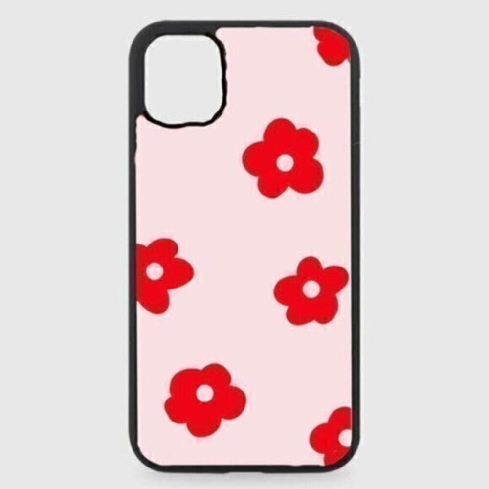 Red flower phone case